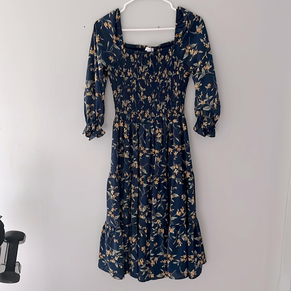 BalticBorn Dark Blue Floral Dress